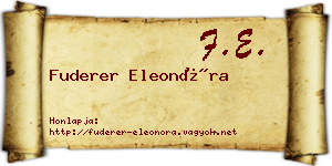 Fuderer Eleonóra névjegykártya
